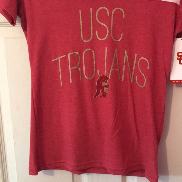 USC Trojans V-Neck Graphic T-Shirt Women’s Small New with Defects NWD - Picture 5 of 12